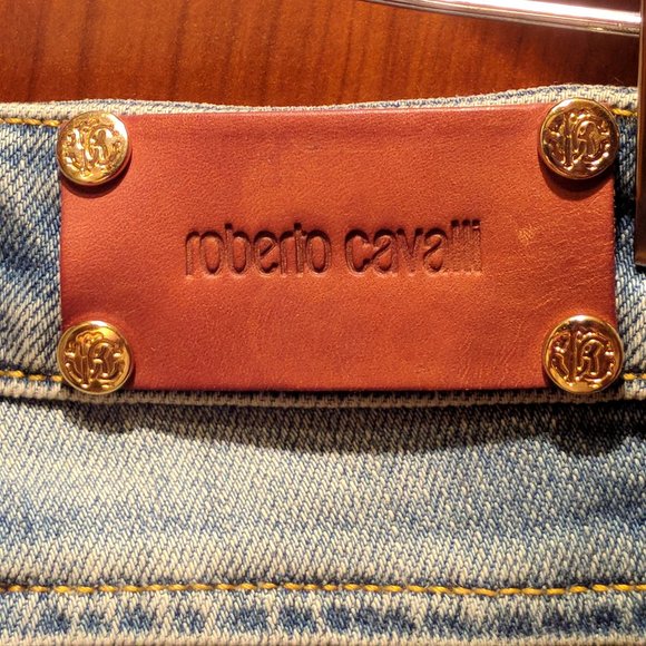 Roberto Cavalli Jeans Brand New Intricate Woven pattern 46/6 Never Worn With Tag - Picture 4 of 16
